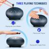 imageCAHAYA Steel Tongue Drum Set 6 Inch 8 Notes Steel Hand Drum with Music Book Drum Mallets Finger Paddles and Carry Bag for Kids Gift Musical Education Meditation Yoga CY0359Navy blue