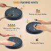 imageCAHAYA Steel Tongue Drum Set 6 Inch 8 Notes Steel Hand Drum with Music Book Drum Mallets Finger Paddles and Carry Bag for Kids Gift Musical Education Meditation Yoga CY0359Navy blue11 tones