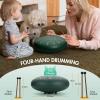 imageCAHAYA Steel Tongue Drum Set 6 Inch 8 Notes Steel Hand Drum with Music Book Drum Mallets Finger Paddles and Carry Bag for Kids Gift Musical Education Meditation Yoga CY0359Stone green