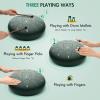imageCAHAYA Steel Tongue Drum Set 6 Inch 8 Notes Steel Hand Drum with Music Book Drum Mallets Finger Paddles and Carry Bag for Kids Gift Musical Education Meditation Yoga CY0359Stone green