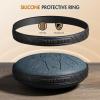 imageCAHAYA Steel Tongue Drum Set 6 Inch 8 Notes Steel Hand Drum with Music Book Drum Mallets Finger Paddles and Carry Bag for Kids Gift Musical Education Meditation Yoga CY0359Navy blue11 tones