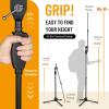 imageCAHAYA Tripod Microphone Stand Boom Arm OneButton Release Floor Mic Stand Portable with Carrying Bag and 2 Mic Clips for Singing Performance Wedding Stage Meeting Live CY0362