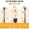 imageCAHAYA Tripod Microphone Stand Boom Arm OneButton Release Floor Mic Stand Portable with Carrying Bag and 2 Mic Clips for Singing Performance Wedding Stage Meeting Live CY0362