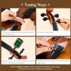 imageCAHAYA Violin 44 Full Size  Full Wooden Violin Set for Beginners Kids Adults Students Violin Kit with Hard Travel Case Shoulder Rest Extra Strings TunerMatteWood