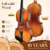 imageCAHAYA Violin 44 Full Size  Full Wooden Violin Set for Beginners Kids Adults Students Violin Kit with Hard Travel Case Shoulder Rest Extra Strings TunerLacquer