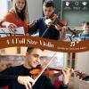 imageCAHAYA Violin 44 Full Size  Full Wooden Violin Set for Beginners Kids Adults Students Violin Kit with Hard Travel Case Shoulder Rest Extra Strings TunerLacquer