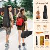 imageCAHAYA Violin 44 Full Size  Full Wooden Violin Set for Beginners Kids Adults Students Violin Kit with Hard Travel Case Shoulder Rest Extra Strings TunerMatteWood