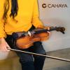 imageCAHAYA Violin 44 Full Size  Full Wooden Violin Set for Beginners Kids Adults Students Violin Kit with Hard Travel Case Shoulder Rest Extra Strings TunerMatteWood