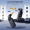 imageCAHAYA Wireless Guitar System with Charging Case 24GHz Audio Transmission System Rechargeable 4 Channels Guitar Transmitter Receiver System For Acoustic Electric Guitar Bass Musical Instruments