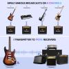 imageCAHAYA Wireless Guitar System with Charging Case 24GHz Audio Transmission System Rechargeable 4 Channels Guitar Transmitter Receiver System For Acoustic Electric Guitar Bass Musical Instruments