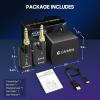 imageCAHAYA Wireless Guitar System with Charging Case 24GHz Audio Transmission System Rechargeable 4 Channels Guitar Transmitter Receiver System For Acoustic Electric Guitar Bass Musical Instruments