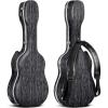 imageCAHAYA 41 Inch ABS Hard Guitar Bag Acoustic Guitar Case Waterproof 06 Inch Thick Padding for Acoustic Classical Guitars Black CY0246