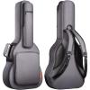 imageCAHAYA Acoustic Guitar Case Soft Padded Guitar Bag 07 In Thick Sponge Reinforced Gig Bag with 5 PocketsNeck CradleBack Hanger Loop for 39 40 41 In Acoustic Classical Guitars CY0244gray