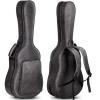 imageCAHAYA Acoustic Guitar Case Waterproof Hardshell 08in Thick Padding Waterproof PU Design Easy Cleaning with 3 Pockets and Storage Box Inside Guitar Hard Case for 40 inch Acoustic GuitarBlack