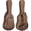 imageCAHAYA Acoustic Guitar Case Waterproof Hardshell 08in Thick Padding Waterproof PU Design Easy Cleaning with 3 Pockets and Storage Box Inside Guitar Hard Case for 40 inch Acoustic GuitarBrown
