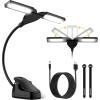 imageCAHAYA Folding Music Stand Light 28 Led Super Bright Clip on Lamp 3 Color 39in 180Foldable Panels Perfect for Piano Sheet Music Guitar Book Reading