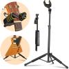 imageCAHAYA Guitar Stand Acoustic Floor Tripod Guitar Stands Universal Guitar Holders for Acoustic Electric Classical Bass Guitars CY0283