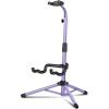 imageCAHAYA Guitar Stand Floor  Folding Universal Guitar Holder for Acoustic Electric Guitars Bass Guitar Adjust Height from 307 to 37 In Folding Tripod Guitar Stands with Neck HolderPurple Tube