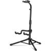 imageCAHAYA Guitar Stand Floor  Folding Universal Guitar Holder for Acoustic Electric Guitars Bass Guitar Adjust Height from 307 to 37 In Folding Tripod Guitar Stands with Neck HolderBlack Tube