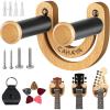 imageCAHAYA Guitar Wall Mount Hanger Adjustable UShaped Hook with 5 Picks and 1 Pick Bag for Acoustic Electric Bass Banjo Ukulele Mandolin CY02971 Pack