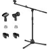 imageCAHAYA Microphone Stand HeavyDuty Super Resistent Tripod Boom Universal Mic Stand with 2 Mic Clips for Most Mics Height Adjustable Mic Stand for Singing Wedding Performance CY03303790in