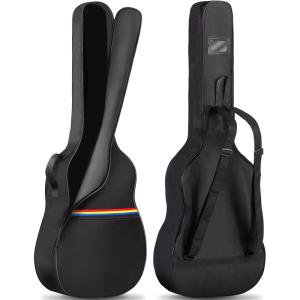imageCAHAYA Acoustic Guitar Cover Gig Bag for Acoustic Classical Guitars Black 41 Inch Red Yellow and BlueAcoustic Guitar Cover