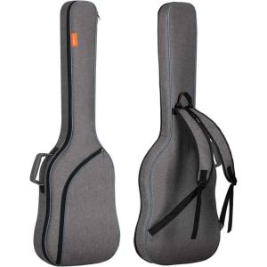 imageCAHAYA Electric Bass Guitar Bag Gig Bag Backpack Padded Soft Case 03 inch Padding LightweightGray