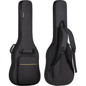imageCAHAYA Electric Guitar Bag Gig Bag 6mm Padding Backpack Padded Soft Guitar Case Black CY0226Electric Bag