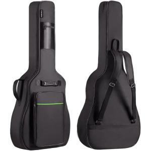 imageCAHAYA Electric Guitar Bag Gig Bag Case 03in Thick Padding Backpack Soft Electric Guitar Case Green CY0293Acoustic Guitar Bag