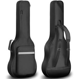 imageCAHAYA Guitar Bag 39 Inch Guitar Gig Bag Soft Case 024 Inch Thick Padding Classical Guitar Backpack with Large Pocket Reflective Bands CY0288