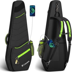 imageCAHAYA Guitar Case Acoustic Soft  047in Thick Padding 5 Pockets Guitar Gig Bag with Adjustable Shoulder Strap Compatible with 40 41 42in Acoustic GuitarsElectric Guitar Case