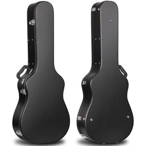 imageCAHAYA Guitar Cases Hard Shell for Acoustic Guitars 42 Inch Acoustic Guitar Hard Shell Case with Key Antishock Waterproof Travel Guitar Bag for Air Consignment CY0241Triple O Acoustic