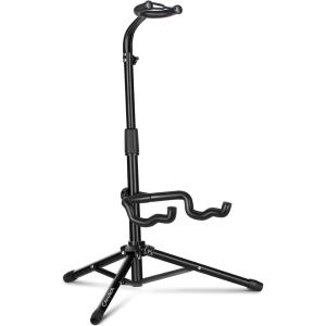 imageCAHAYA Guitar Stand Floor for Acoustic Electric Classical Guitars Bass Banjo Height Adjustable Guitar Tripod Stand Black Upgraded Version