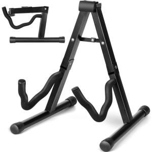 imageCAHAYA Guitar Stand Folding A frame Floor Universal Metal for Acoustic Classical Electric Bass Guitars Banjo Ukulele Portable CY0251