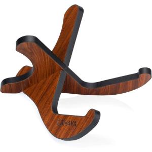 imageCAHAYA Wooden Ukulele Stand Mandolin Folding Universal XFrame Style Stand for Ukulele Violin Banjo