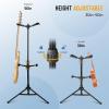 imageCAHAYA Double Guitar Stand Floor Holds Two Instruments Universal Multi Guitar Holder for Acoustic Electric Classical Guitars Bass or Ukulele CY0325