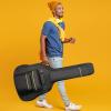 imageCAHAYA 44 Inch Guitar Bag Multipockets for Jumbo and Dreadnought Yellow Line Guitar Case 047in Thick Padding Water Resistent Dual Adjustable Shoulder Strap Gig Bag with Back Hanger Loop CY0284