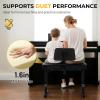 imageCAHAYA Foldable Adjustable Piano Bench Portable Keyboard Stool 200kg Capacity Height amp Backrest Adjustable for KidsAdults Perfect for Home Studio Teaching amp Outdoor Performances