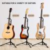imageCAHAYA Universal Floor Guitar Stand  Folding Stands with Neck Holder for Acoustic Electric Classical amp Bass Guitars  2Pack CY0287