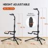 imageCAHAYA Universal Floor Guitar Stand  Folding Stands with Neck Holder for Acoustic Electric Classical amp Bass Guitars  2Pack CY0287