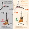 imageCAHAYA Universal Floor Guitar Stand  Folding Stands with Neck Holder for Acoustic Electric Classical amp Bass Guitars  2Pack CY0287