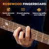 imageCAHAYA Acoustic Guitar Beginner Set  41 Full Size Spruce Top Mahogany Body with Okoume Neck Rosewood Fingerboard GA Cutaway Design Balanced Rich Tone with Gig Bag Strap Capo Strings amp Picks
