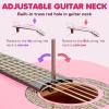 imageCAHAYA Classical Guitar Kit 30 Kids Guitar Set with Okoume Neck Case Bag Nylon Strap Picks Musical Gift for Beginners Girls
