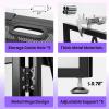 imageCAHAYA DJ Booth Stand Portable  DJ Table Facade for Laptop amp Controller Double Top Corners Black amp White Scrims for Lighting Easy Setup Foldable Storage with Bag 40L x 20Wblack