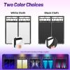 imageCAHAYA DJ Booth Stand Portable  DJ Table Facade for Laptop amp Controller Double Top Corners Black amp White Scrims for Lighting Easy Setup Foldable Storage with Bag 40L x 20Wblack