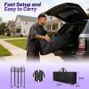 imageCAHAYA DJ Booth Stand Portable  DJ Table Facade for Laptop amp Controller Double Top Corners Black amp White Scrims for Lighting Easy Setup Foldable Storage with Bag 40L x 20Wblack