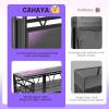 imageCAHAYA DJ Booth Stand Portable  DJ Table Facade for Laptop amp Controller Double Top Corners Black amp White Scrims for Lighting Easy Setup Foldable Storage with Bag 40L x 20Wblack