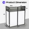 imageCAHAYA DJ Booth Stand Portable  DJ Table Facade for Laptop amp Controller Double Top Corners Black amp White Scrims for Lighting Easy Setup Foldable Storage with Bag 40L x 20Wblack