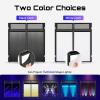 imageCAHAYA DJ Booth Stand Portable  DJ Table Facade for Laptop amp Controller Double Top Corners Black amp White Scrims for Lighting Easy Setup Foldable Storage with Bag 40L x 20Wblack