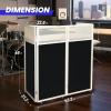imageCAHAYA DJ Booth Stand Portable  DJ Table Facade for Laptop amp Controller Double Top Corners Black amp White Scrims for Lighting Easy Setup Foldable Storage with Bag 40L x 20Wwhite